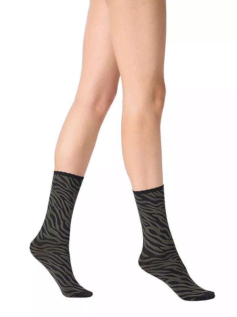 OROBLU | Feinstrumpfsocken SAVAGE black / military | olive