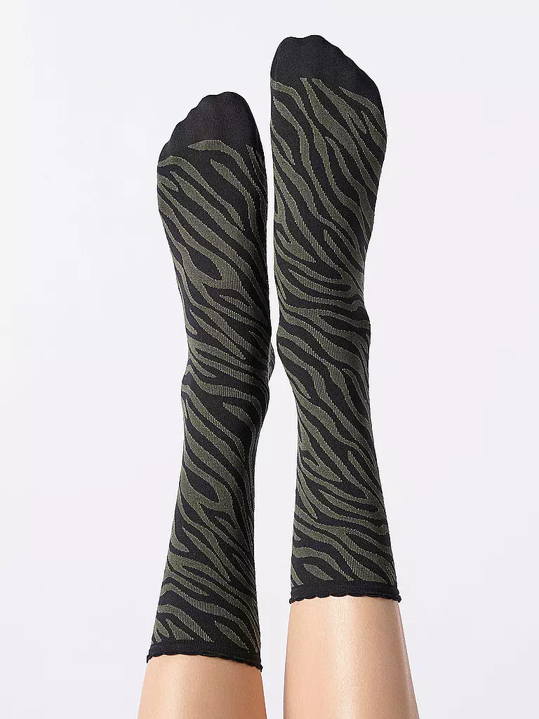 OROBLU | Feinstrumpfsocken SAVAGE black / military | grau