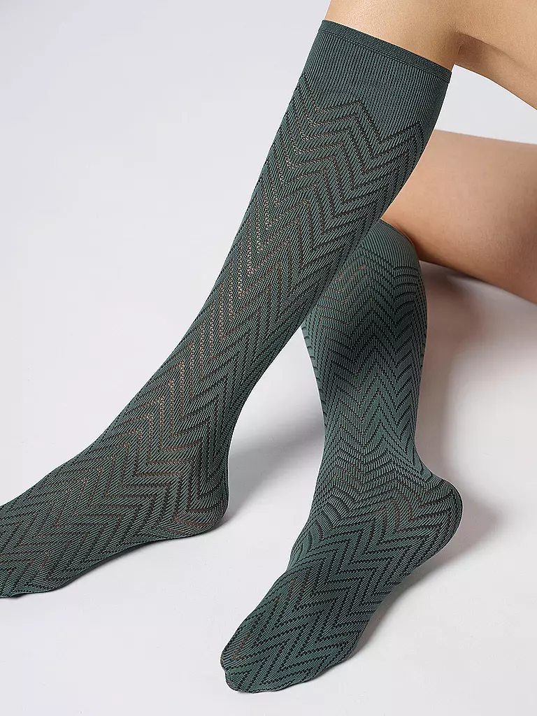 OROBLU | Kniestrümpfe TWEED forest 2 | grau
