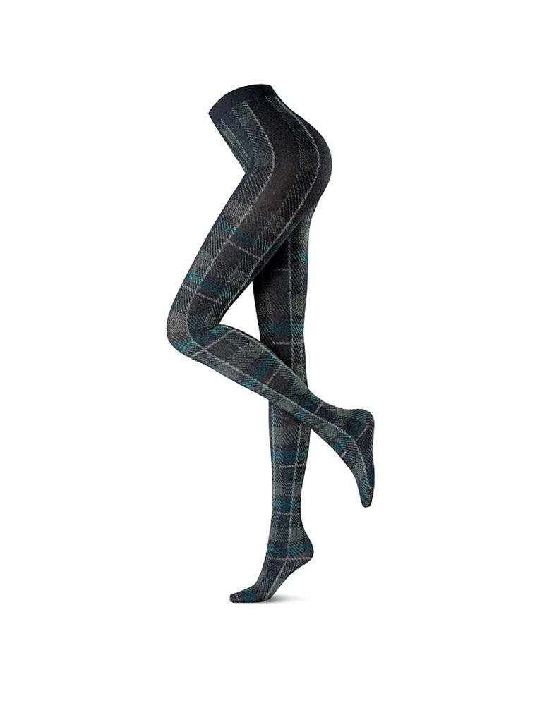 OROBLU | Modestrumpfhose "My Plaid" (Black) | blau