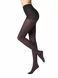 OROBLU | Modestrumpfhose TIE PATTERN 50 black / rose | beere