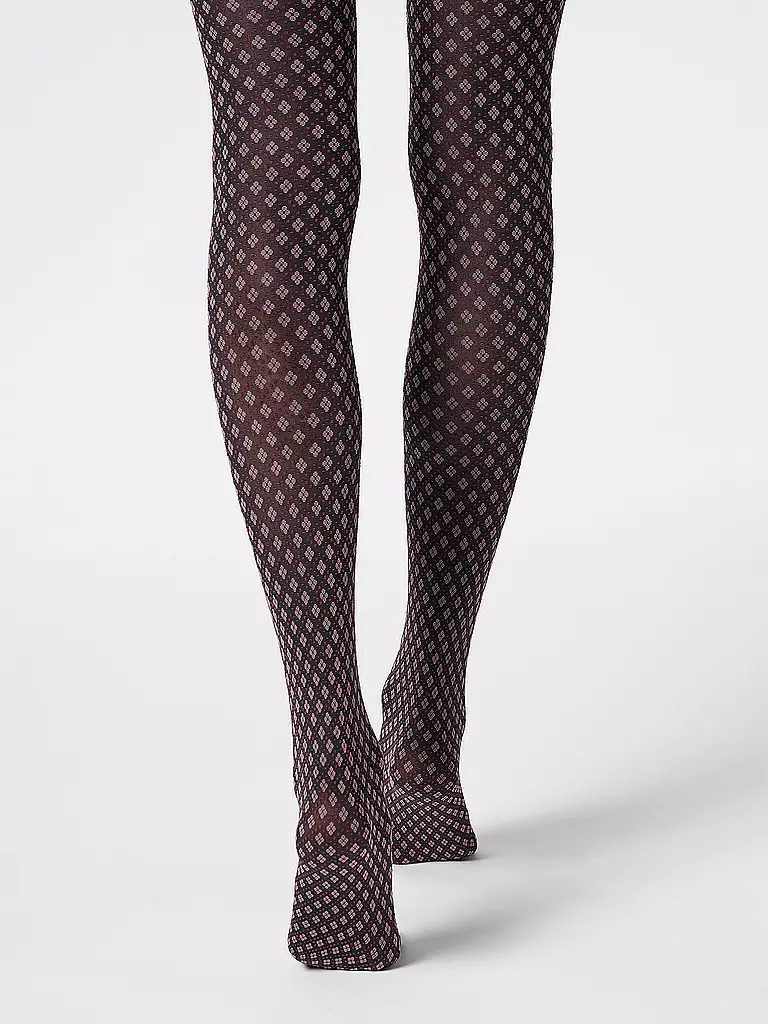 OROBLU | Modestrumpfhose TIE PATTERN 50 black / rose | olive