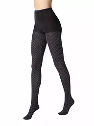 OROBLU | Modestrumpfhose TIE PATTERN 50 black / rose | blau