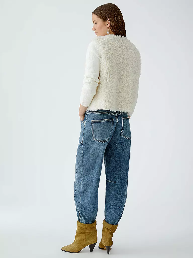 OUÍ | Gilet in Felloptik | creme