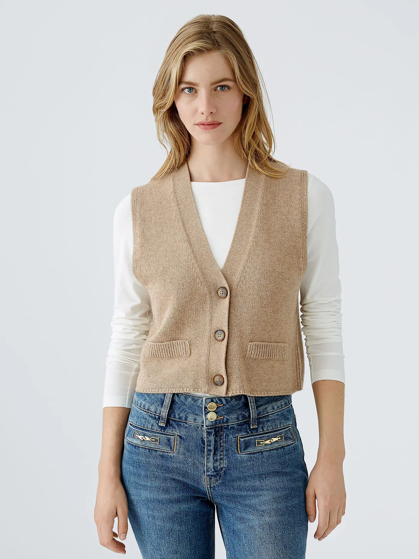 OUÍ | Gilet | beige