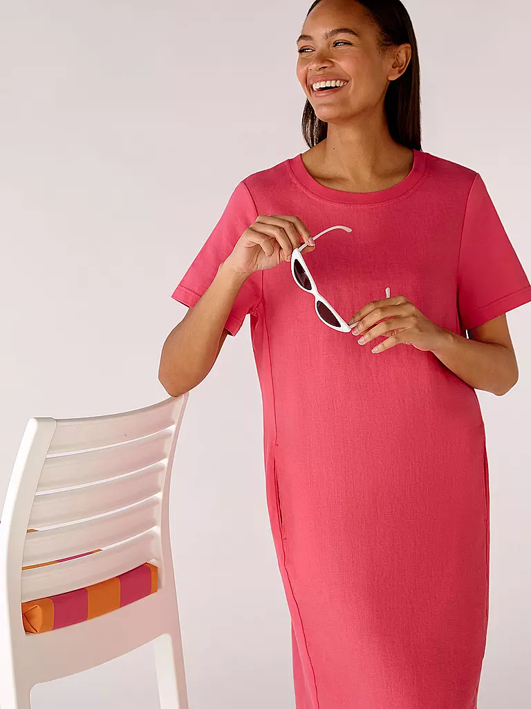 OUÍ | Leinenkleid | dunkelblau