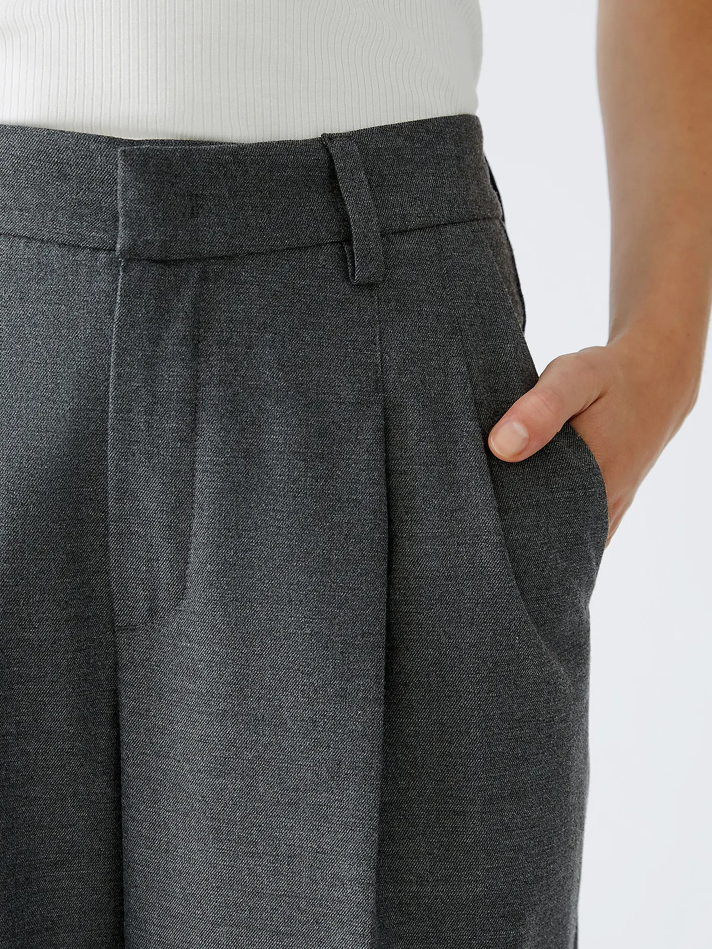 OUÍ | Marlenehose | grau
