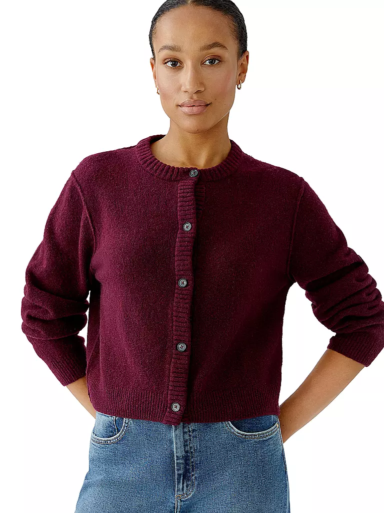 OUÍ | Strickjacke | dunkelrot