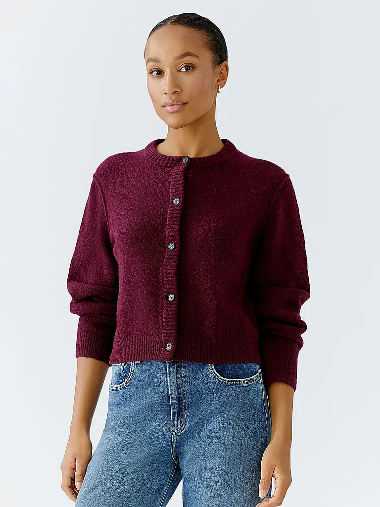 OUÍ | Strickjacke | dunkelrot