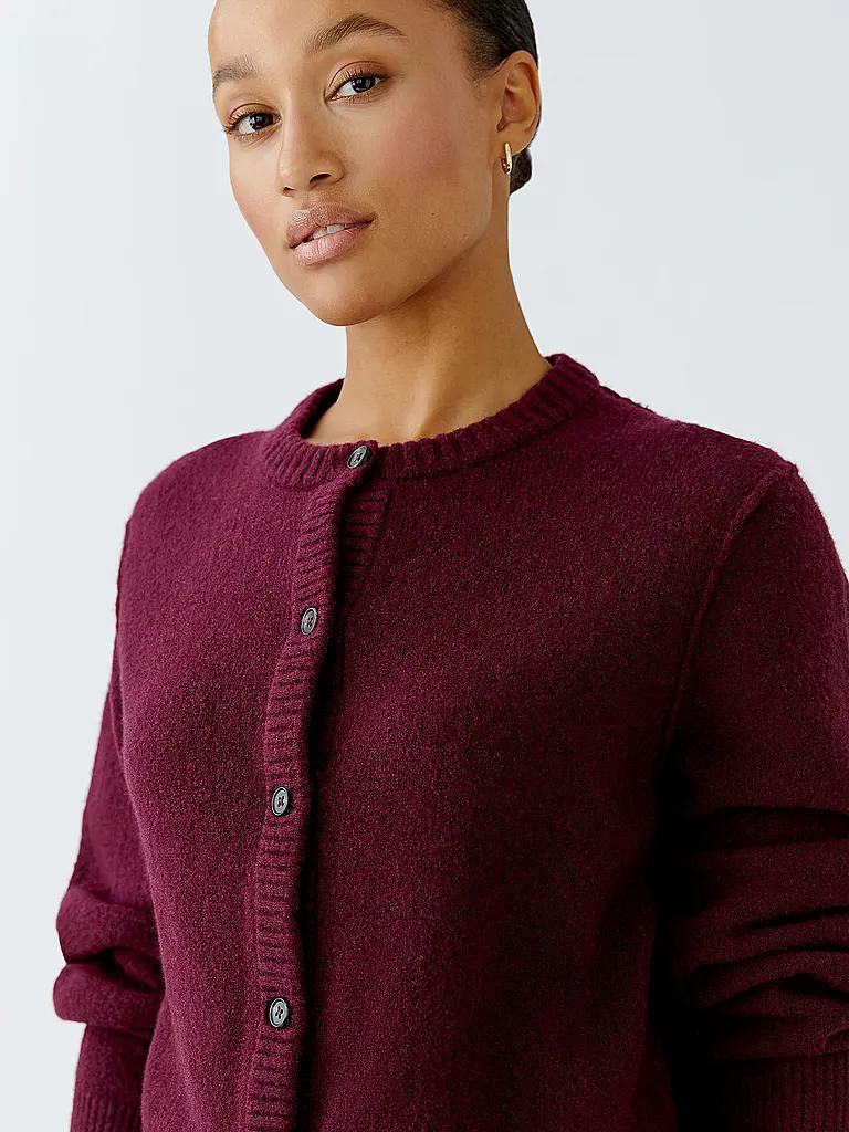OUÍ | Strickjacke | dunkelrot