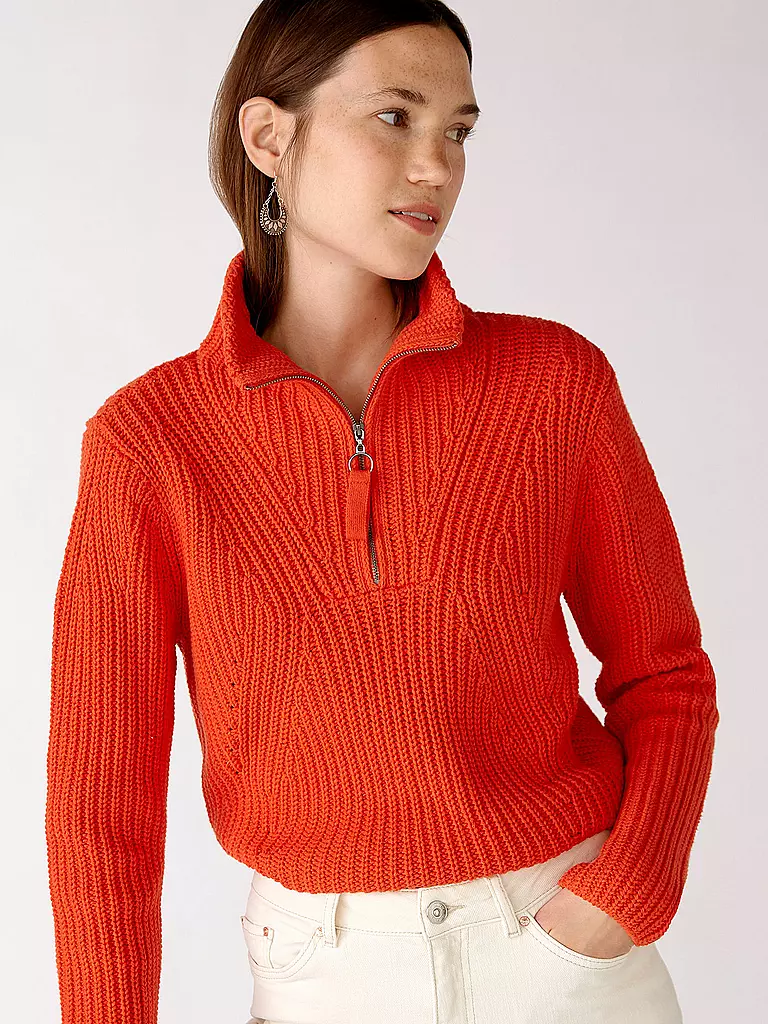 OUÍ | Troyer Pullover | rot