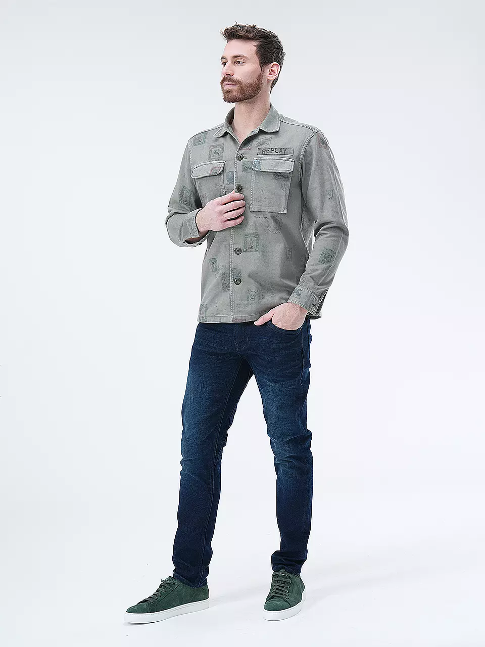Denim allover Herren