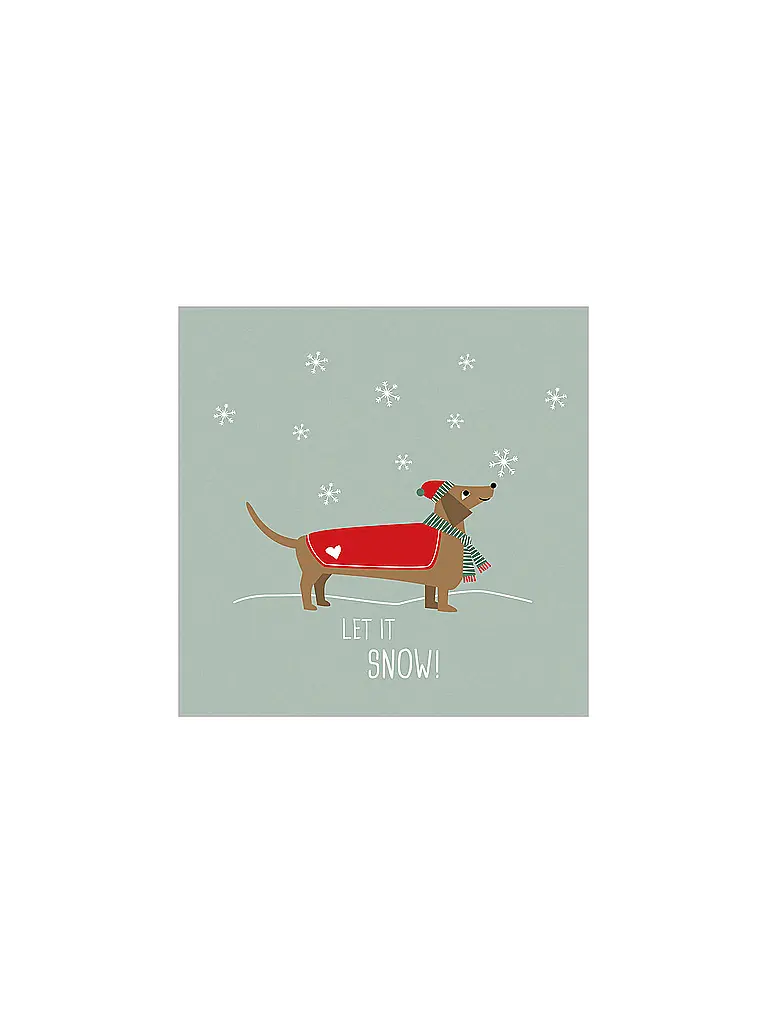 PAPER-PRODUCTS | Weihnachts-Servietten 25x25cm | Hellgrau