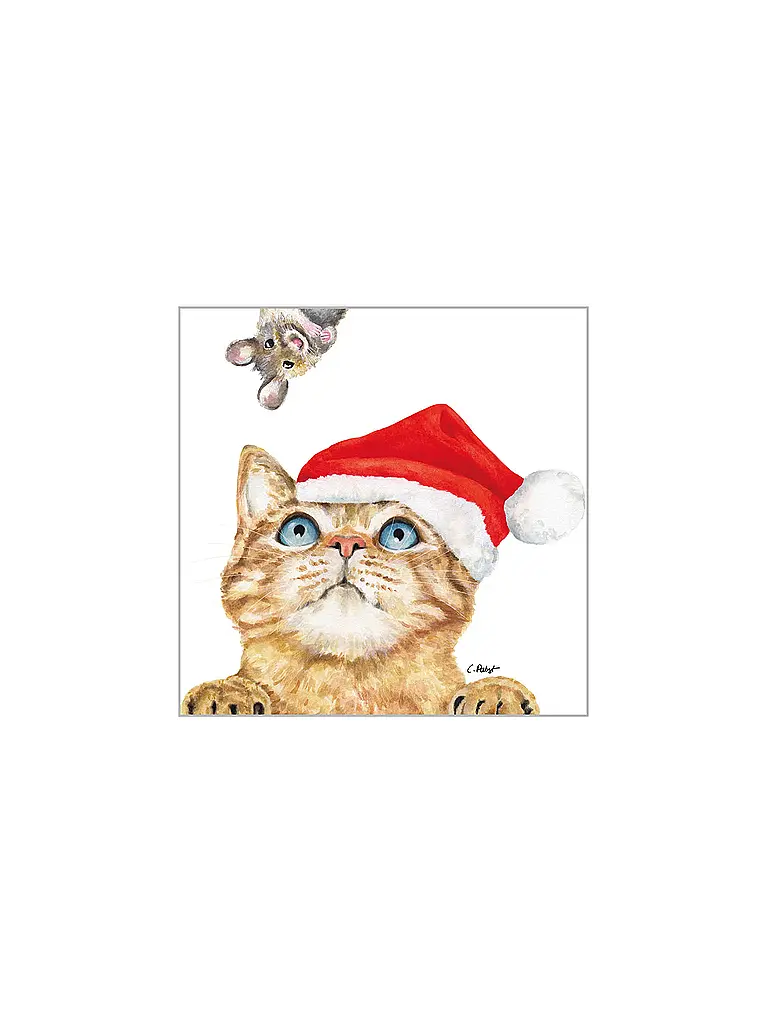 PAPER-PRODUCTS | Weihnachts-Servietten 25x25cm | Weiss