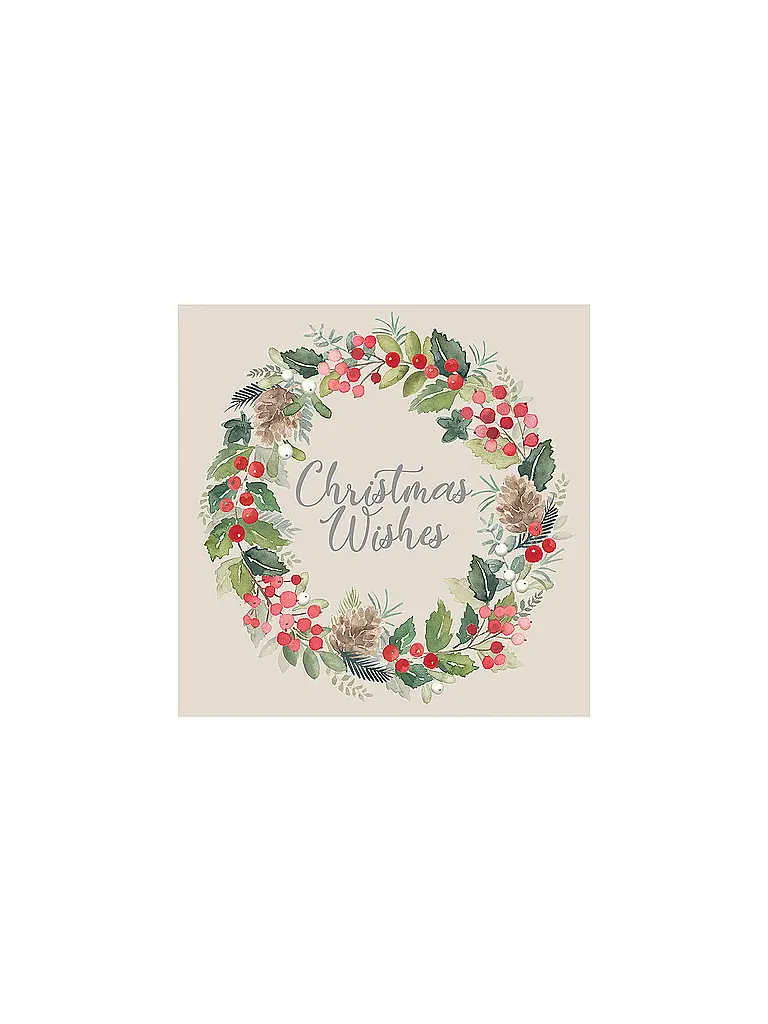 PAPER-PRODUCTS | Weihnachts-Servietten 33x33cm  | Creme
