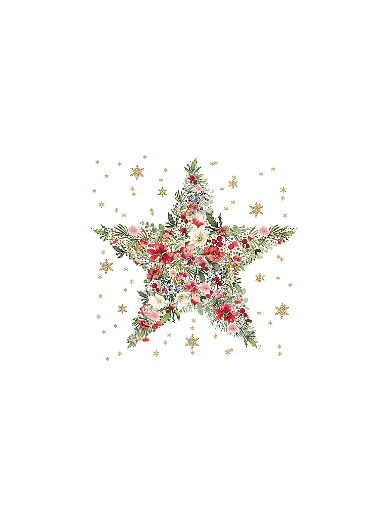 PAPER-PRODUCTS | Weihnachts-Servietten 33x33cm  | Weiss