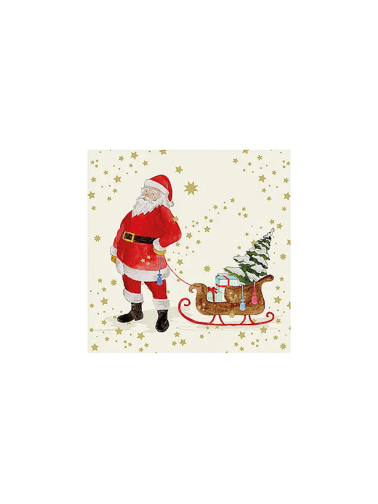 PAPER-PRODUCTS | Weihnachts-Servietten 33x33cm  | Creme
