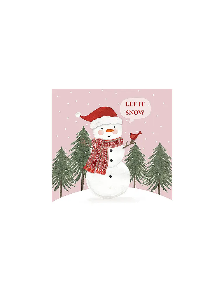 PAPER-PRODUCTS | Weihnachts-Servietten 33x33cm  | Rosa