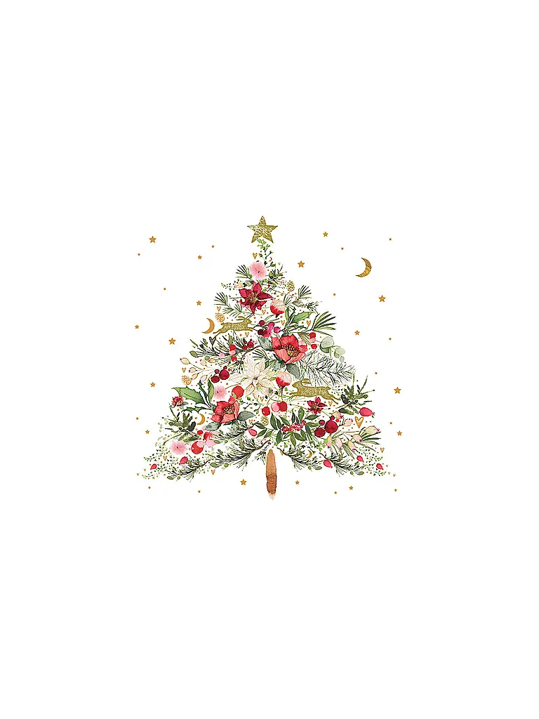 PAPER-PRODUCTS | Weihnachts-Servietten 33x33cm  | Weiss