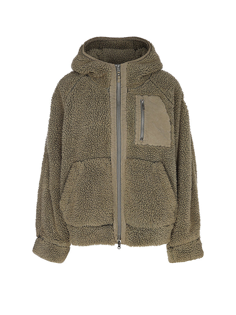 PARAJUMPERS Sweatjacke in Felloptik CREAMY  olive | XS