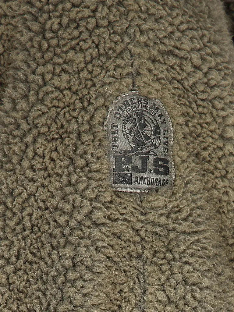 PARAJUMPERS | Sweatjacke in Felloptik CREAMY  | Olive
