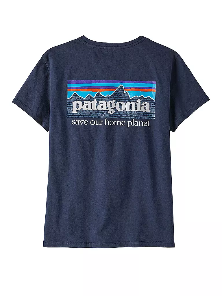 PATAGONIA | T-Shirt P-6 MISSION ORGANIC | dunkelblau
