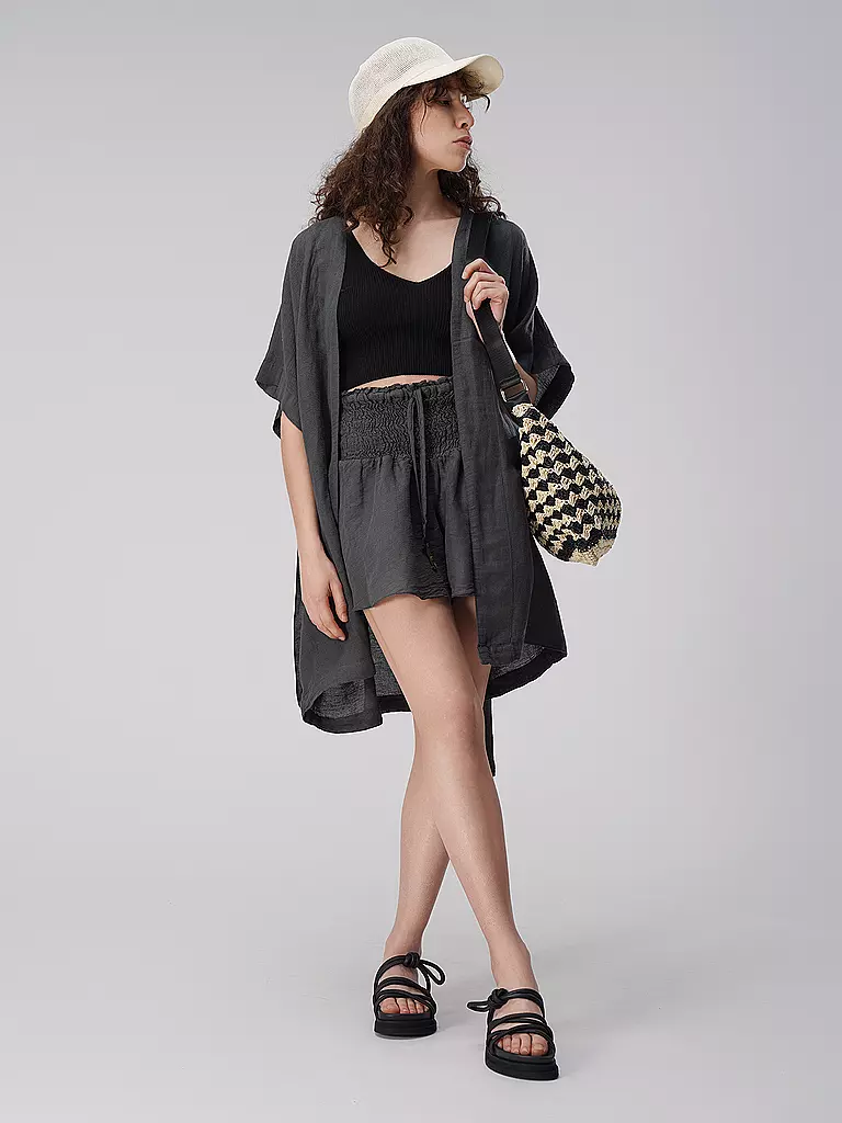 PEARL & CAVIAR | Tunika - Kimono | grau