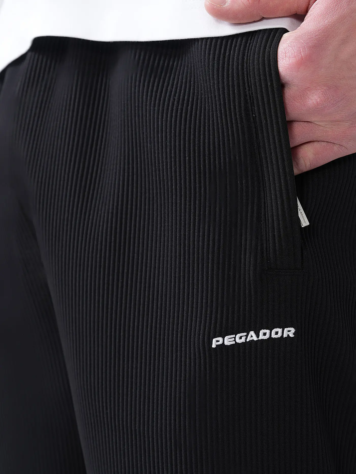 PEGADOR | Jogginghose TROY PLISSEE | schwarz