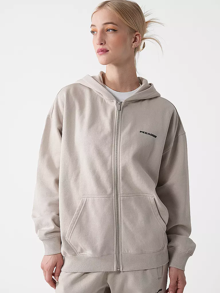 PEGADOR | Sweatjacke CLARITA  | hellgrau