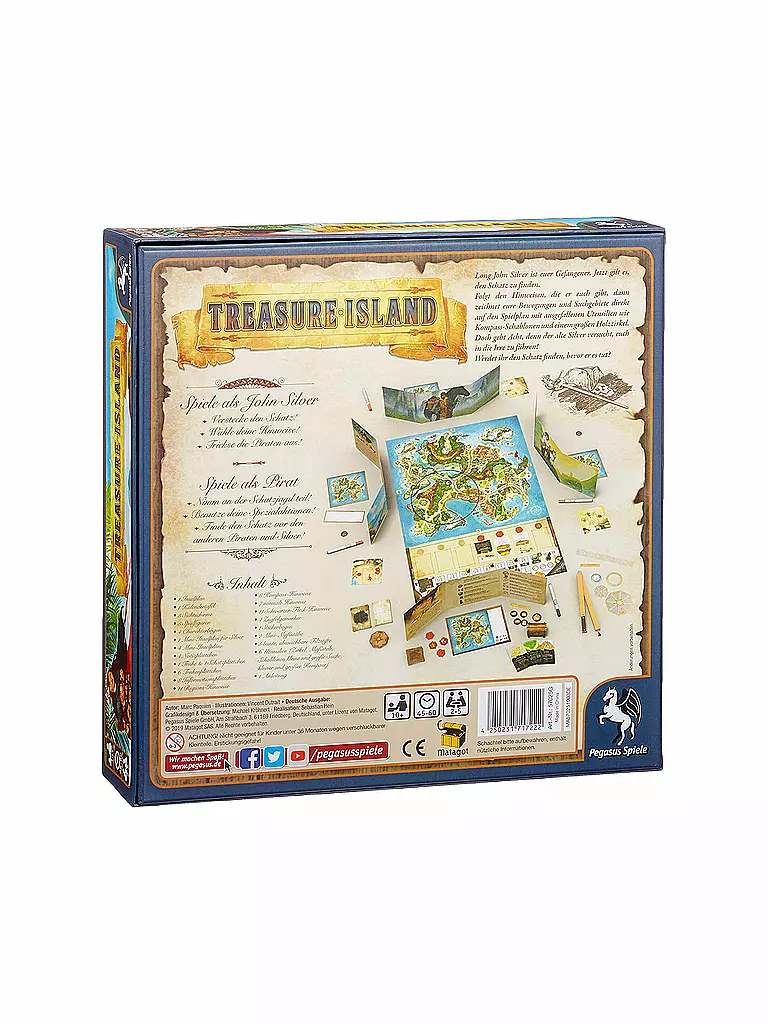 PEGASUS | Brettspiel "Treasure Island" | keine Farbe