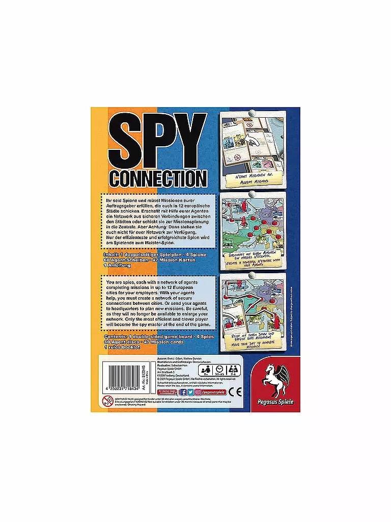 PEGASUS | Brettspiel - Spy Connection | keine Farbe