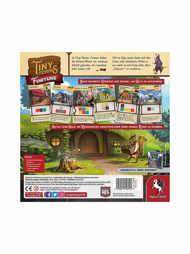 PEGASUS | Tiny Towns - Fortune Erweiterung | keine Farbe