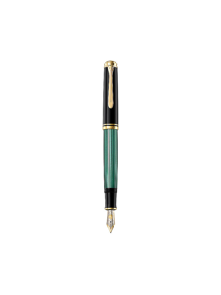 PELIKAN Füllhalter M600 Schwarz-Grün Medium mit Etui  dunkelgrün