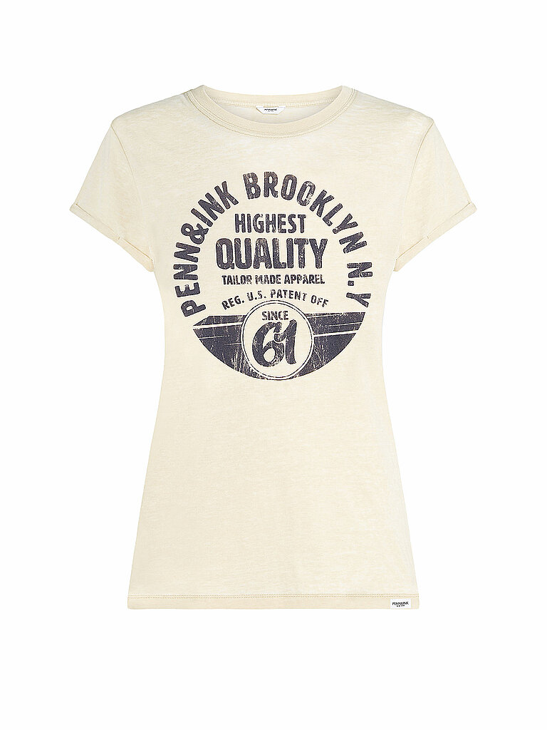 PENN&INK T-Shirt  beige | XS