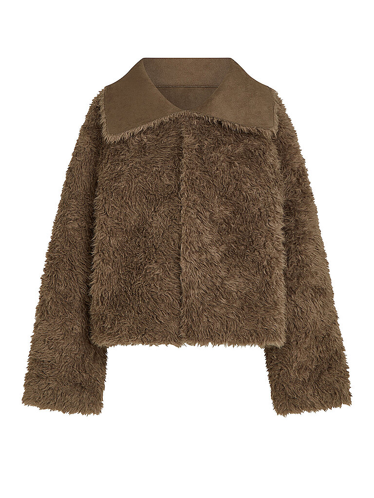PENN&INK Jacke in Felloptik  braun | S/M