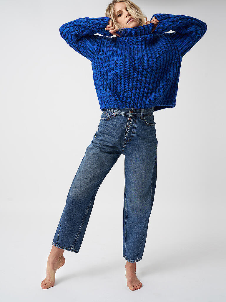 PEPE JEANS Highwaist Jeans Balloon Fit 7/8 Addison blau