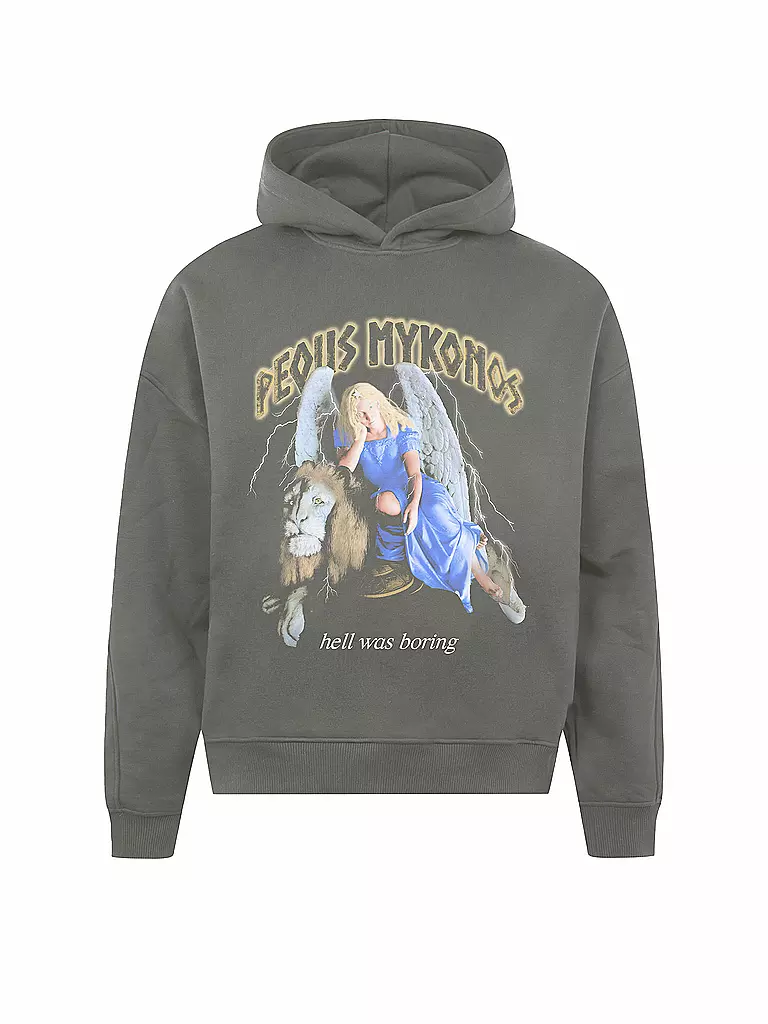 PEQUS | Kapuzensweater - Hoodie HELL WAS BORING | grau