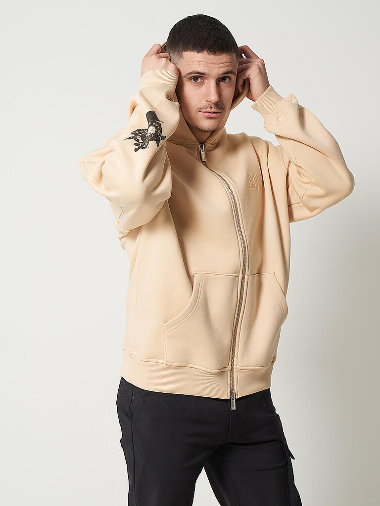 PEQUS | Sweatjacke Salvation | beige