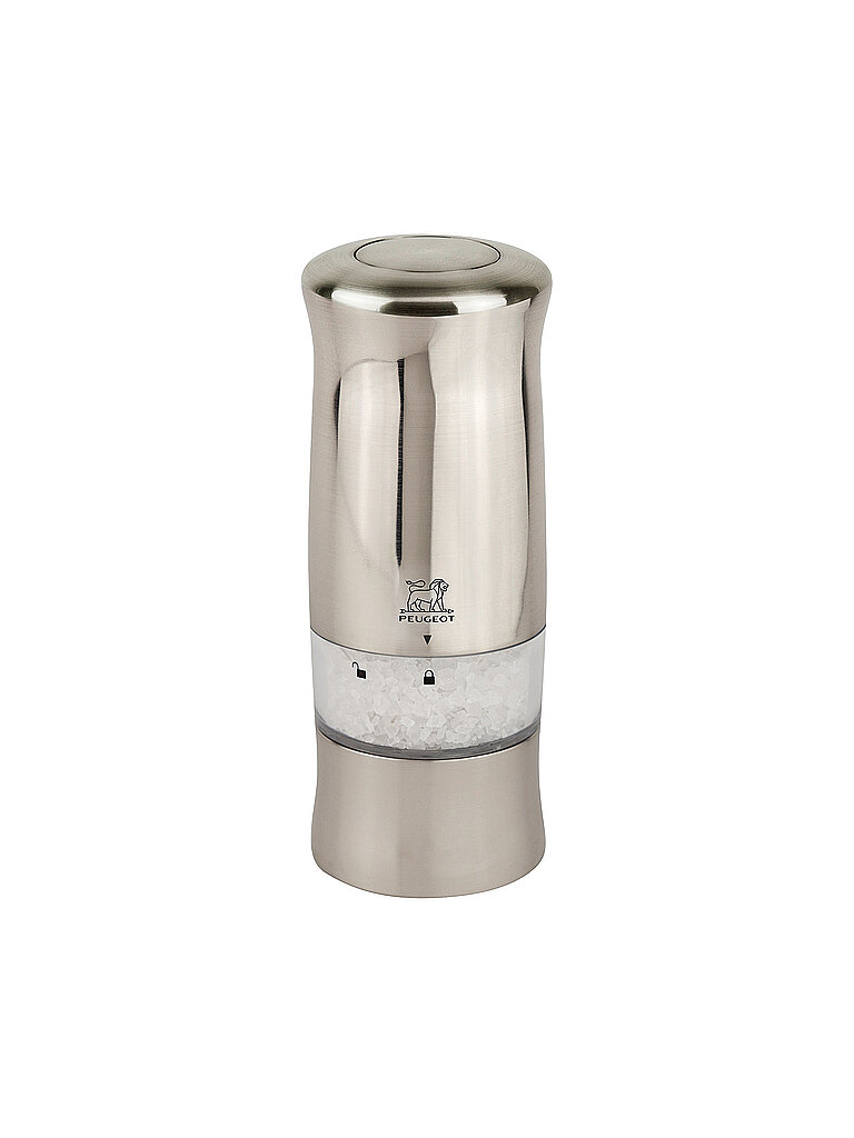 Elektrische Salzmühle ZELI 14cm Edelstahl Optik silber baby