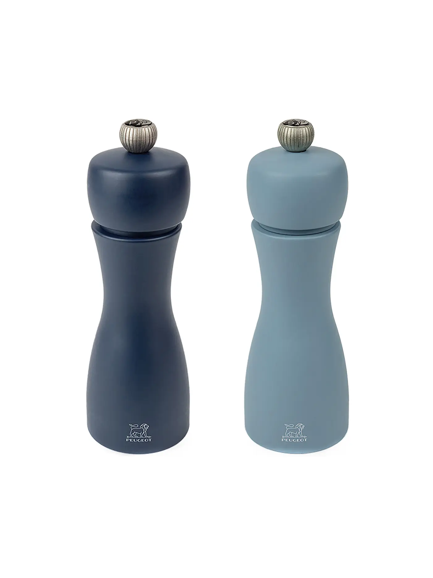 PEUGEOT | Pfeffer- und Salzmühle Set TAHITI WASSER 2-tlg. 15cm Buche / Hell- und Dunkelgrün | blau