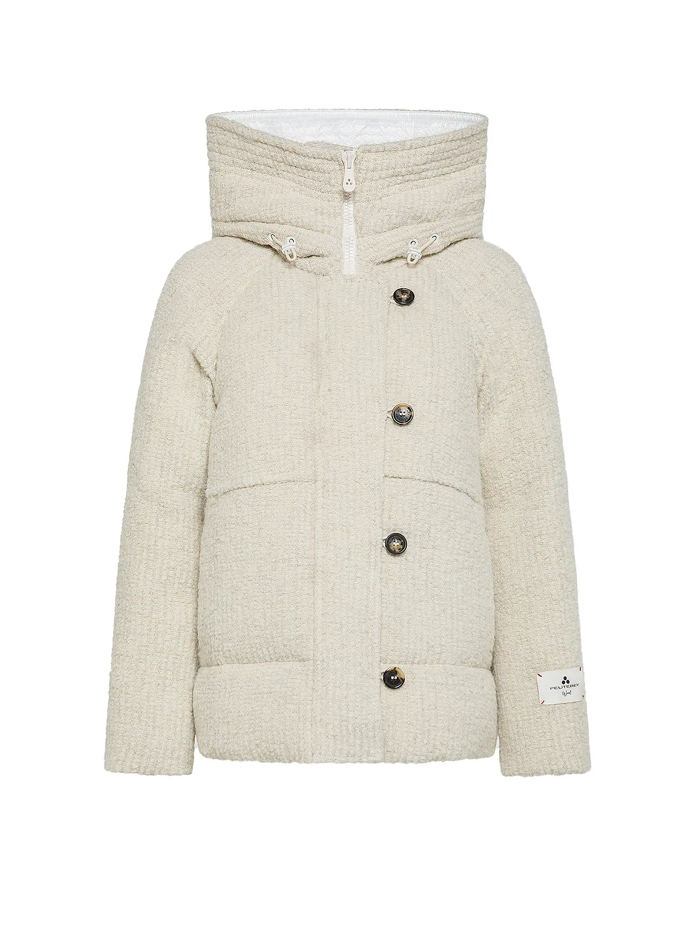 PEUTEREY | Daunenjacke TAMBOC BOUCLE | creme