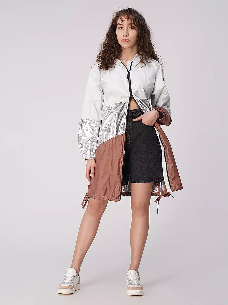 PEUTEREY | Parka HAISE BLOCK | silber
