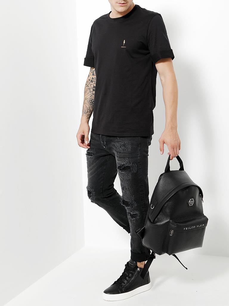 PHILIPP PLEIN | Leder-Rucksack "Statement" | schwarz