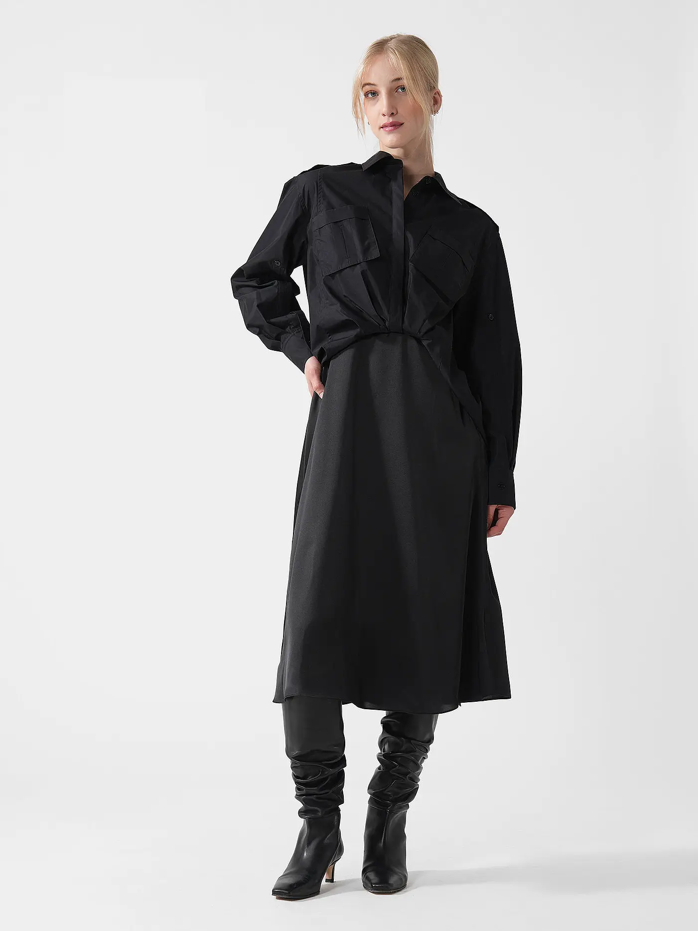 PHILLIP LIM | Midikleid  | schwarz