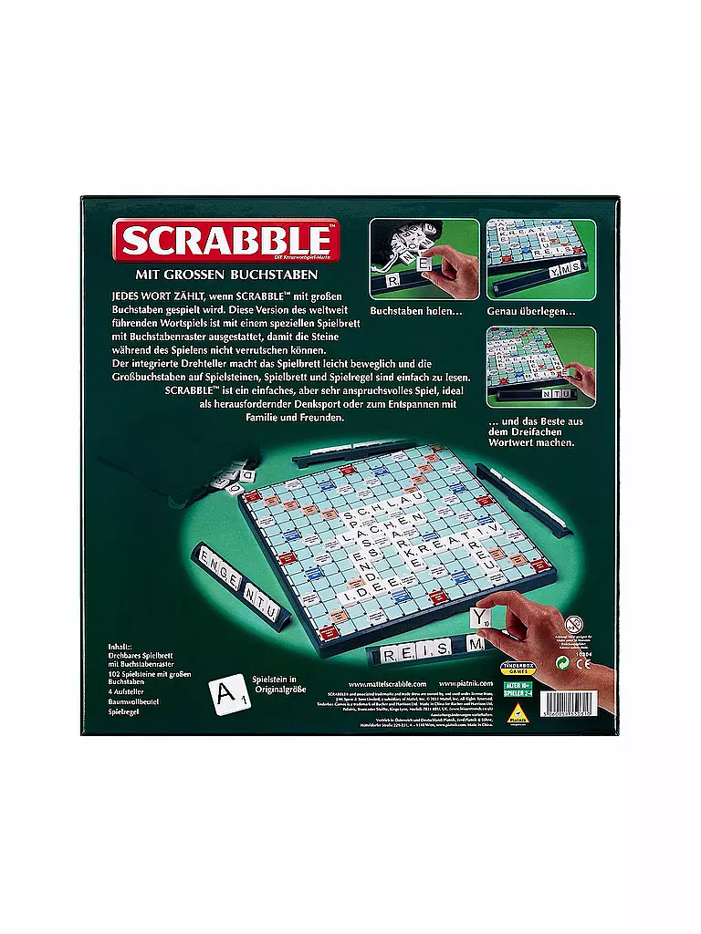 PIATNIK | Scrabble mit großen Buchstaben  | keine Farbe