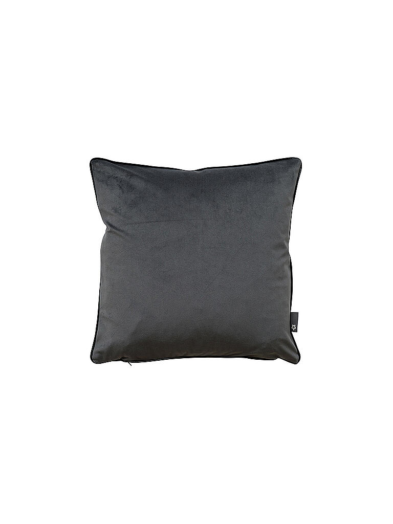 PICHLER | Samt Kissenhülle mit Keder 41x41cm Salon Anthrazit | grau