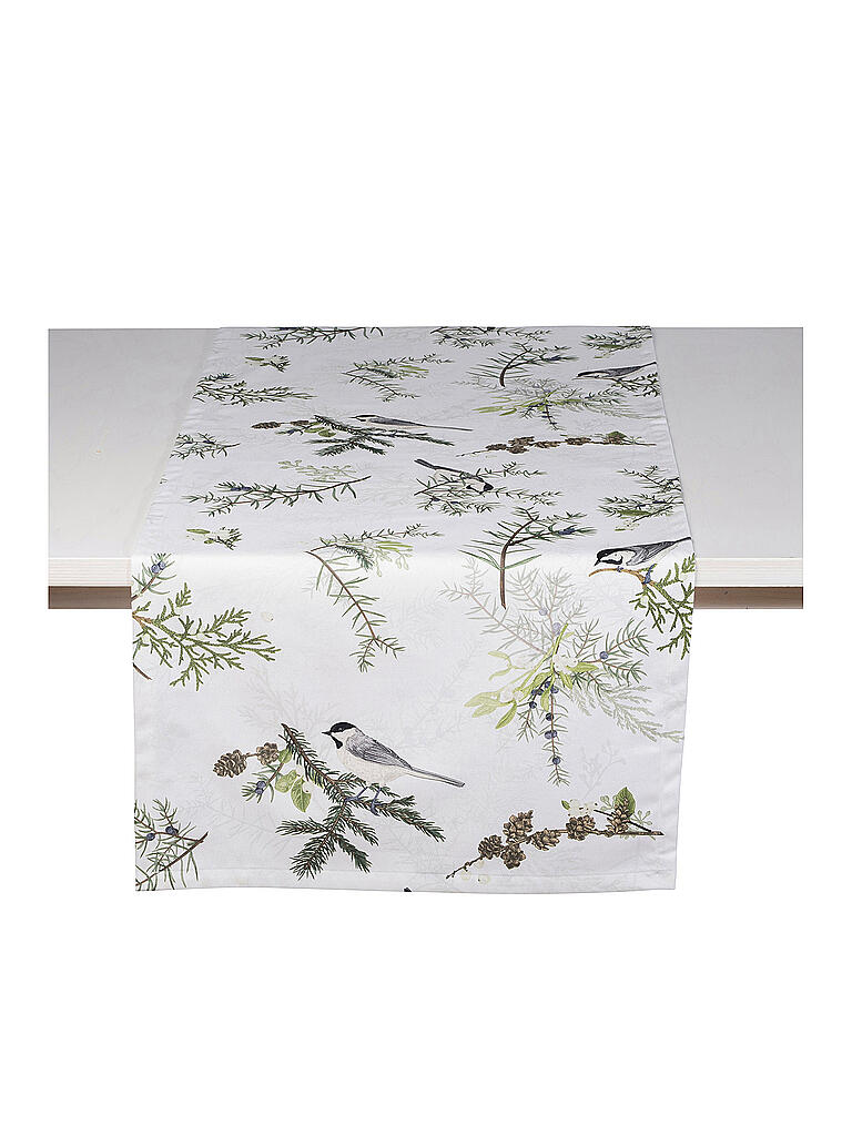 PICHLER | Weihnachts Tischläufer Birds 50x150cm Weiss | weiß