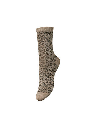 PIECES | Socken PCSEBBY taupe gray / black