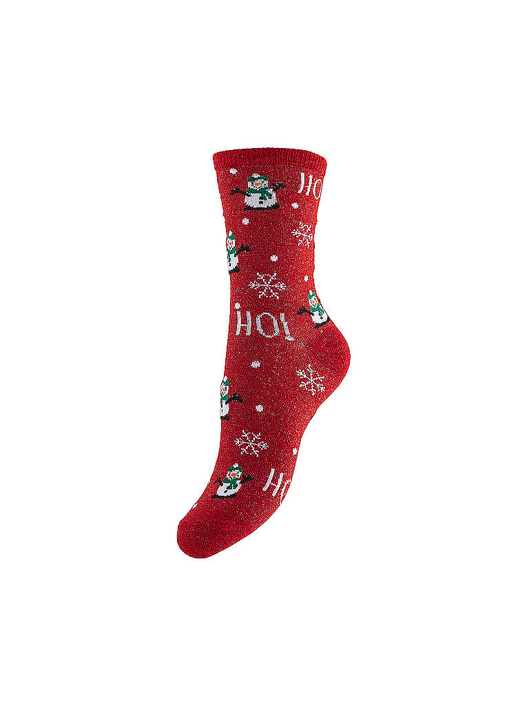 PIECES | Geschenkbeutel Socken PCREEMA CHRISTMAS | rot