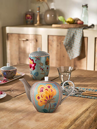 PIP STUDIO | Teekanne Large 1600ml BLOOMING TALES Fantasy Khaki - Blue
